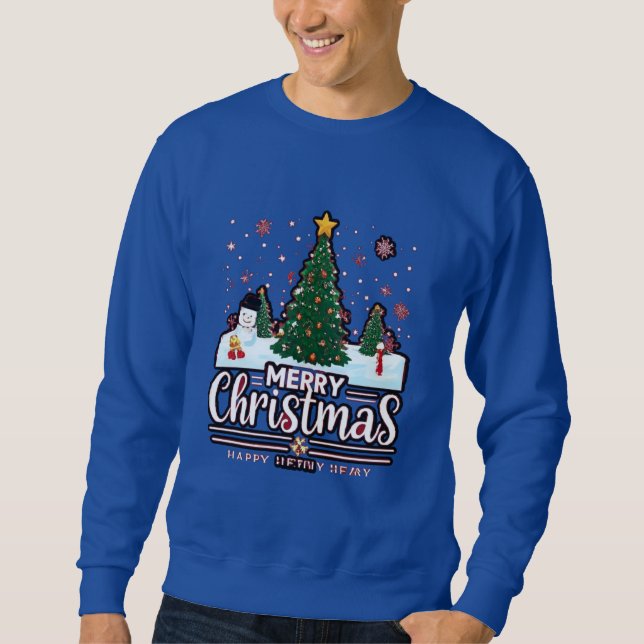 "Frohe Weihnachten: Ein festliches Modespektakel" Sweatshirt (Vorderseite)