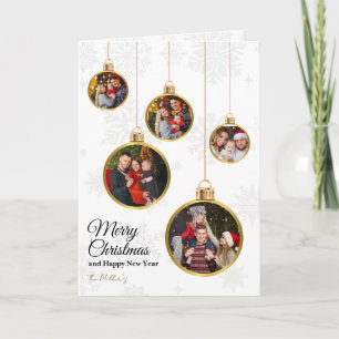 Frohe Weihnachten & ein glückliches neues Jahr 5 F Karte