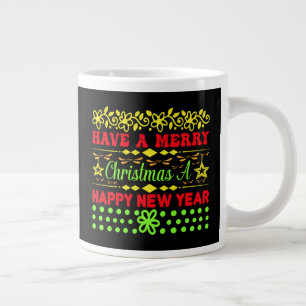 Frohe Weihnachten Ein Glückliches Neues Jahr-65285 Jumbo-Tasse