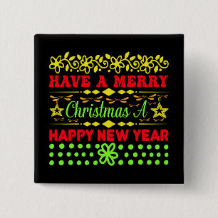 Frohe Weihnachten ein gutes neues Jahr 65285 Button