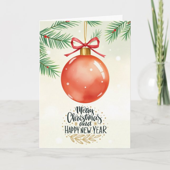Frohe Weihnachten & ein gutes neues Jahr Karte (Vorderseite)
