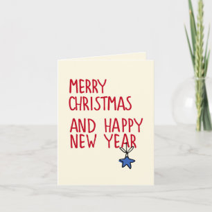 Frohe Weihnachten, ein gutes neues Jahr, Typografi