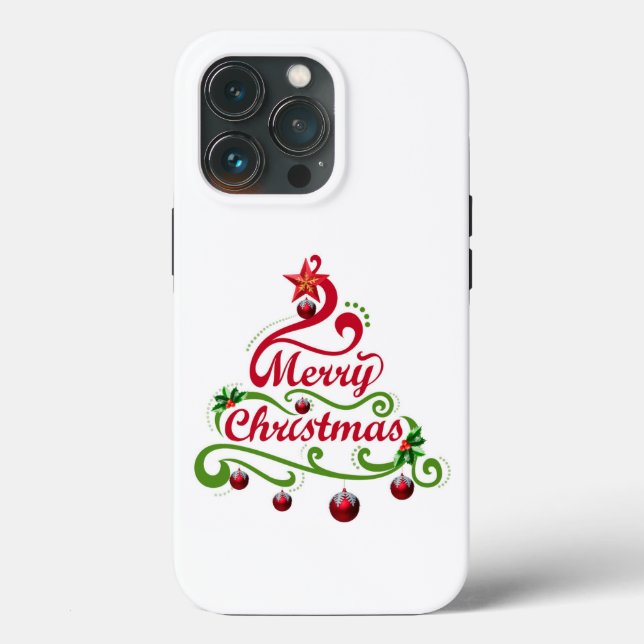 Frohe Weihnachten einfach Case-Mate iPhone Hülle (Rückseite)