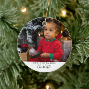 Frohe Weihnachten Einfach Personalisiert Keramik Ornament