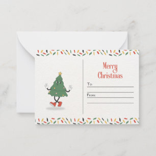 Frohe Weihnachten einfach und elegant Mitteilungskarte