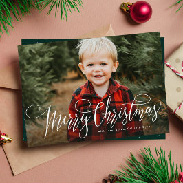Frohe Weihnachten einfache ein Foto grüne Familie