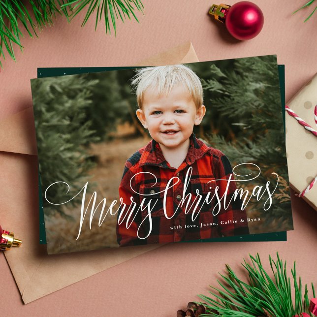 Frohe Weihnachten einfache ein Foto grüne Familie (Von Creator hochgeladen)