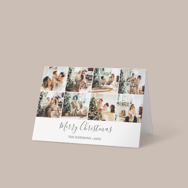 Frohe Weihnachten einfache Foto Collage Karte (Von Creator hochgeladen)