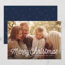 Frohe Weihnachten, einfache Foto-Karte