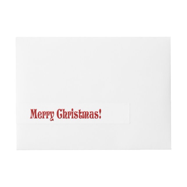 Frohe Weihnachten einfache Hand Lettered Rundum-Adressaufkleber (Vorderseite)