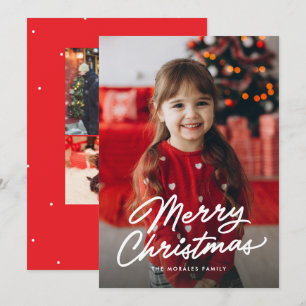 Frohe Weihnachten einfache lockere Schrift drei Fo