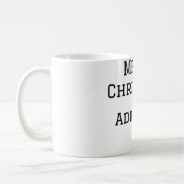 Frohe Weihnachten einfache minimale Namen Text-Mod Kaffeetasse