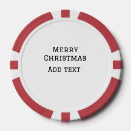 Frohe Weihnachten einfache minimale Namen Text-Mod Pokerchips