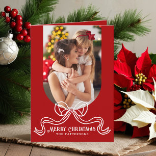 Frohe Weihnachten Einfache moderne Coquette Bow Fo