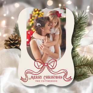 Frohe Weihnachten Einfache moderne Coquette Bow Fo