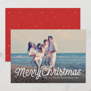 Frohe Weihnachten einfache Retro-Schrift ein Foto