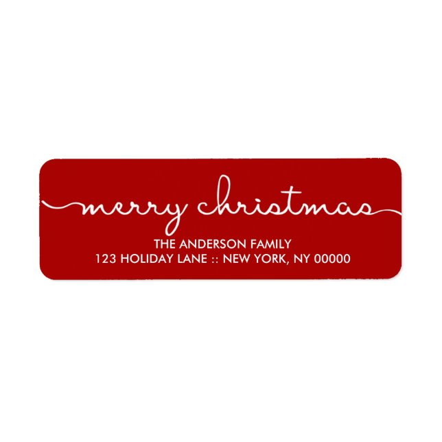 Frohe Weihnachten Einfache rote Hand Buchstaben Et (Vorne)