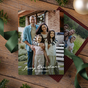 Frohe Weihnachten einfache rustikale Schrift Foto