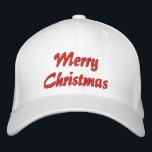 Frohe Weihnachten Einfache Typografie bestickt Bestickte Baseballkappe<br><div class="desc">Frohe Weihnachten Einfache moderne Typografie Custom bestickte Baseball Cap bietet den einfachen modernen bestickten Text "Frohe Weihnachten". Ideal als Geschenk für Familie und Freunde für Weihnachtsfeiertage. Erstellt von Evco Studio www.zazzle.com/store/evcostudio</div>