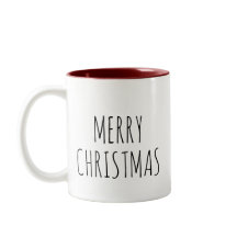 Frohe Weihnachten Einfache Zwei-Tone-Tasse