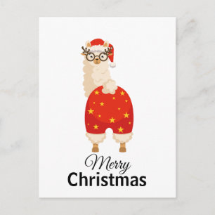Frohe Weihnachten Einfacher Süßer Cartoon Santa La Postkarte