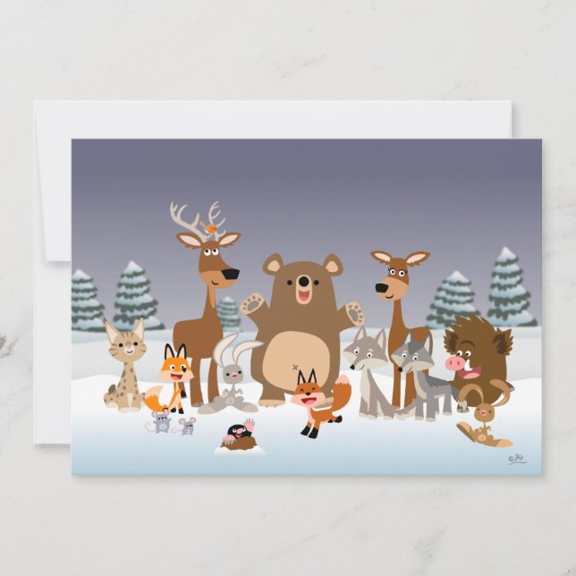 Frohe Weihnachten! Einladungskarte für niedliche T (Vorderseite)