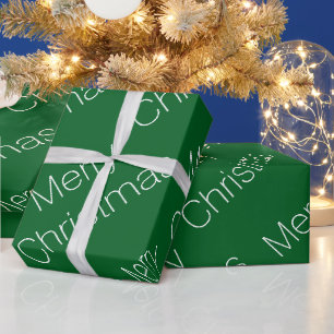 Frohe Weihnachten Einwickeln Grün Geschenkpapier