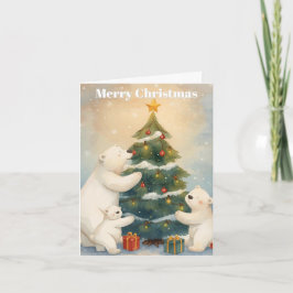 Frohe Weihnachten Eisbär-Weihnachtskarte