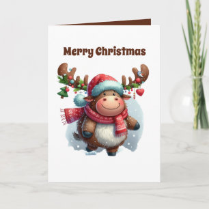 Frohe Weihnachten Elch Nachricht hinzufügen
