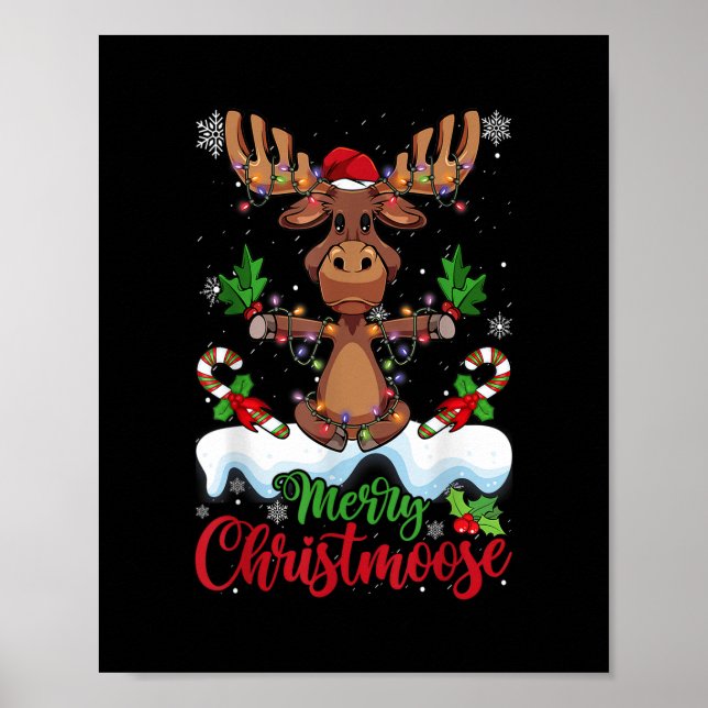 Frohe Weihnachten Elche Weihnachten Weihnachten We Poster (Vorne)