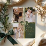 Frohe Weihnachten Elegant Bow präsentieren FotoCol Folien Feiertagskarte<br><div class="desc">Feiern Sie die Freude an der Weihnachtszeit mit unserer "Frohe Weihnachtsfeier Elegant Bow Present Foto Collage Christmas Foil Card". Diese Karte ist die perfekte Mischung aus Eleganz und Launen, um Ihre gepflegten Erinnerungen in einer angenehmen und festlichen Art und Weise zu präsentieren. Das Design besticht durch sein raffiniertes Weihnachtsmotiv und...</div>