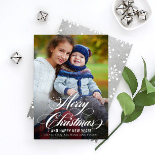 Frohe Weihnachten Elegant Flourish Schrift Foto