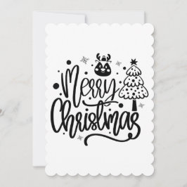 Frohe Weihnachten Elegant Minimalistisch Dankeskarte