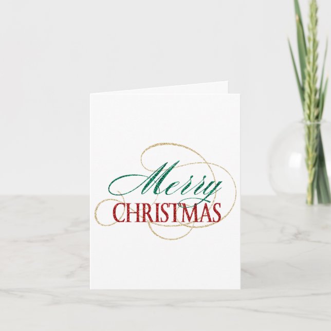 Frohe Weihnachten Elegant Moderne Weihnachtsschrif (Vorderseite)
