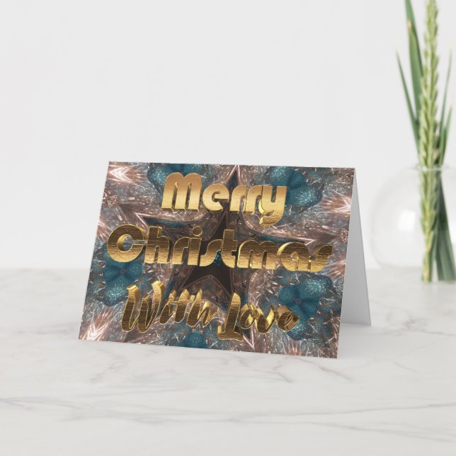 Frohe Weihnachten Elegant Stern Silver Turquoise (Vorderseite)