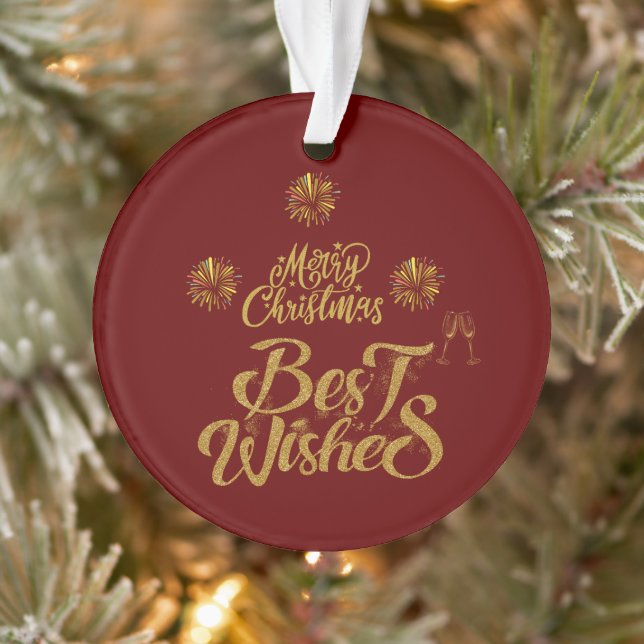 Frohe Weihnachten Elegant Trendy Ornament (Baum)