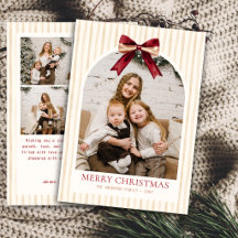 Frohe Weihnachten Elegante gestreifte Fotocollage