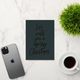 Frohe Weihnachten Elegante Green Gold Foil Card