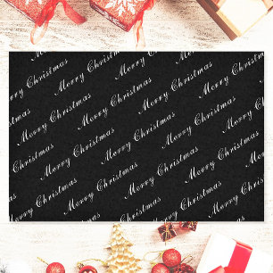 Frohe Weihnachten Elegante Kalligrafie Custom Text Seidenpapier