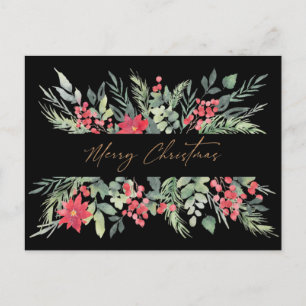 Frohe Weihnachten elegante Postkarte