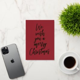 Frohe Weihnachten Elegante Red Gold Foil Card