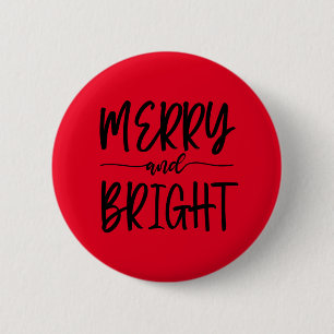 Frohe Weihnachten Elegante Script Red Button
