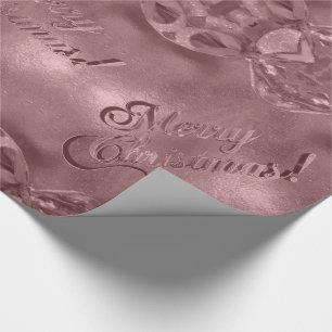 Frohe Weihnachten Elegante Script Red Copper Geschenkpapier