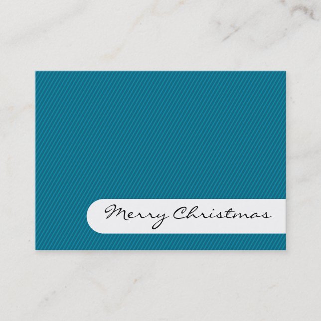 Frohe Weihnachten - Elegante Streifen - Visitenkar Visitenkarte (Vorderseite)