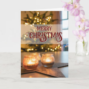 Frohe Weihnachten elegante Weihnachtsbaumkerzen Karte