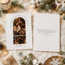 Frohe Weihnachten Elegante Zwei-Bögen-Foto