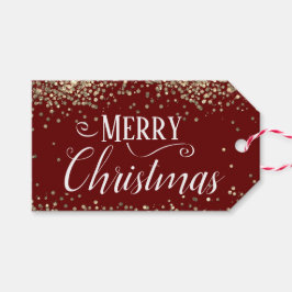 Frohe Weihnachten Eleganter Glitzer Geschenktasten Geschenkanhänger