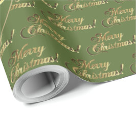 Frohe Weihnachten Elegantes Olivenbaum Geschenkpapier