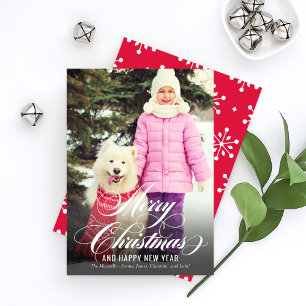 Frohe Weihnachten Elegantes Script-Foto