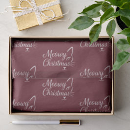 'Frohe Weihnachten' Elegantes Tiefes Cranberry-Ges Seidenpapier